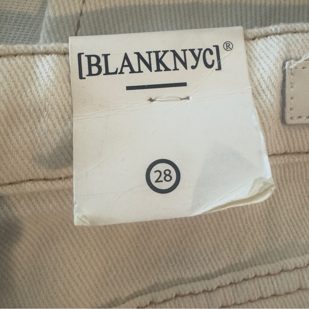 BLANKNYC Cream Denim Maxi Skirt | Brown Stitching | Size 28 | NWT - Picture 5 of 6